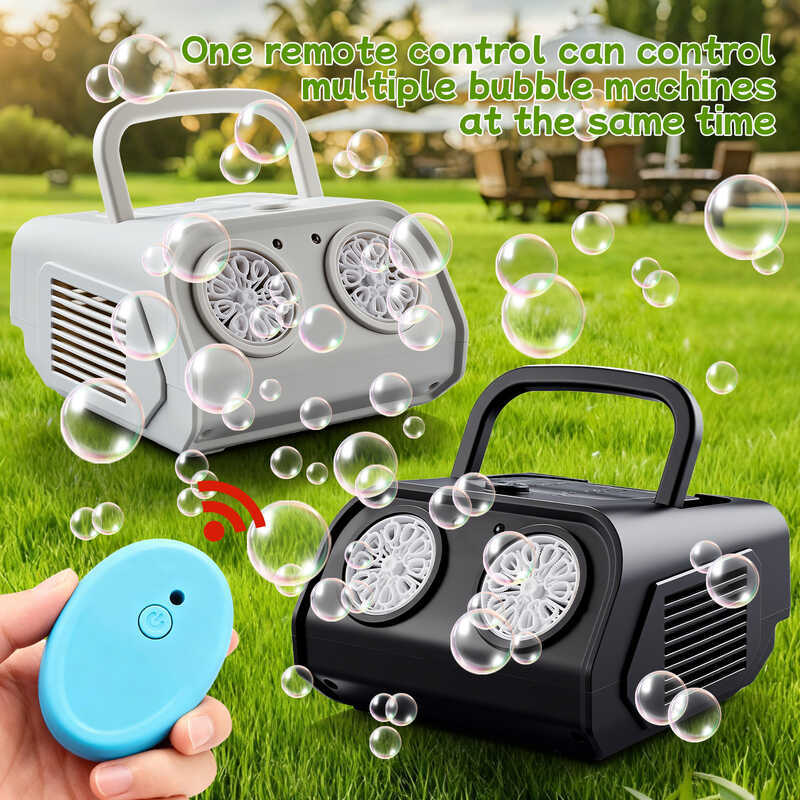 Pháo đôi Porous Stage Bubble Machine Big Bubble Sạc điện tự động Hiệu suất ngoài trời Máy bong bóng 