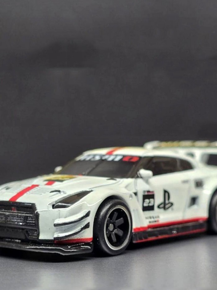 HW 1 / 64 Hot Wheels Văn Hóa Phổ Biến Nissan GTR NISMO GT3 Xe Thể Thao Mẫu Trang Trí Ngoài In Mẫu