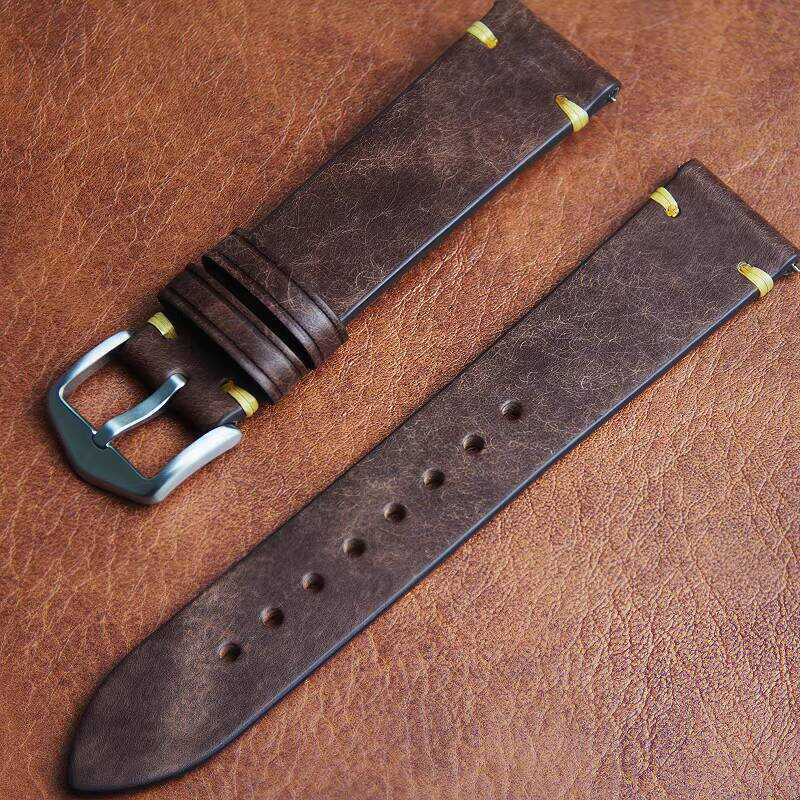 Dây đeo đồng hồ da bò chính hãng dành cho nam nữ thay thế Huawei GT4GT5 Tissot Lock Langqin Omi Meid