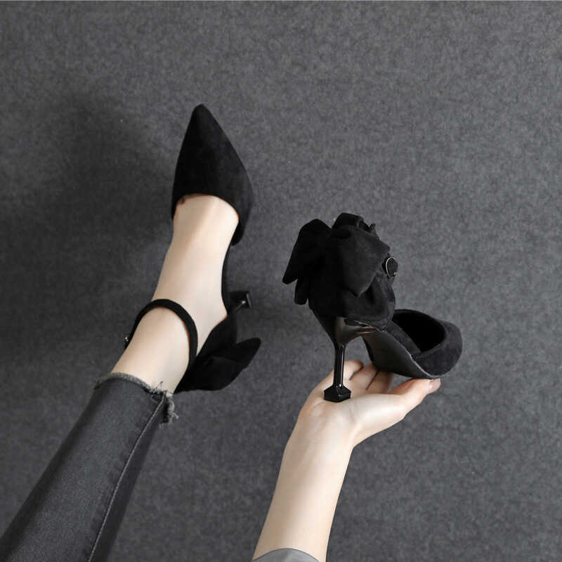 Giày nữ cỡ nhỏ Zodinni 579-28 Xuân Thu313233Giày Cao Gót Nơ Nữ Plus Size 41 42 43