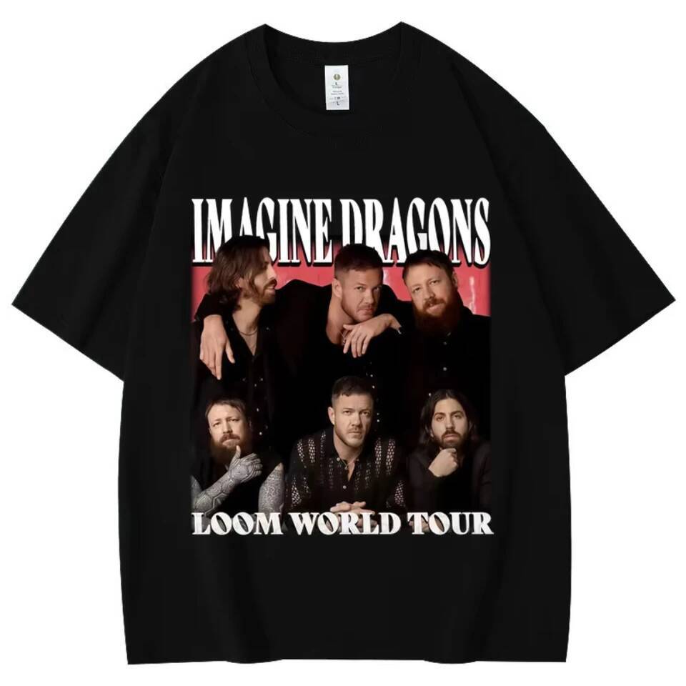 Áo Thun Cotton Nam Nữ Phong Cách Rock cho Imagine Dragons Loom World Tour 2026