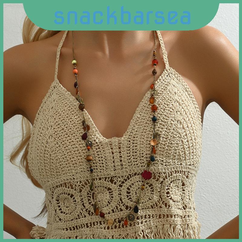 Vòng cổ dài style bohemian, phù hợp du lịch