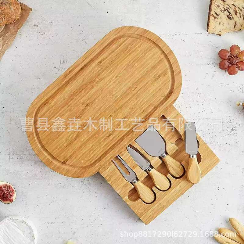 Gỗ Có Ngăn Kéo Phô Mai Bộ Phô Mai Phô Mai Pizza Kem Thìa Thép Không Gỉ Dao Nĩa Bánh Thìa Pizza Dụng 