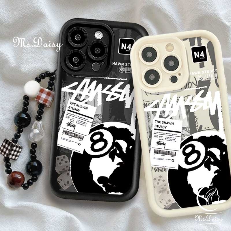 Ốp điện thoại vòng tay bi-a thời trang Graffiti cho iPhone 15 Pro Max 15 16 Plus / iPhone 16 Pro Max