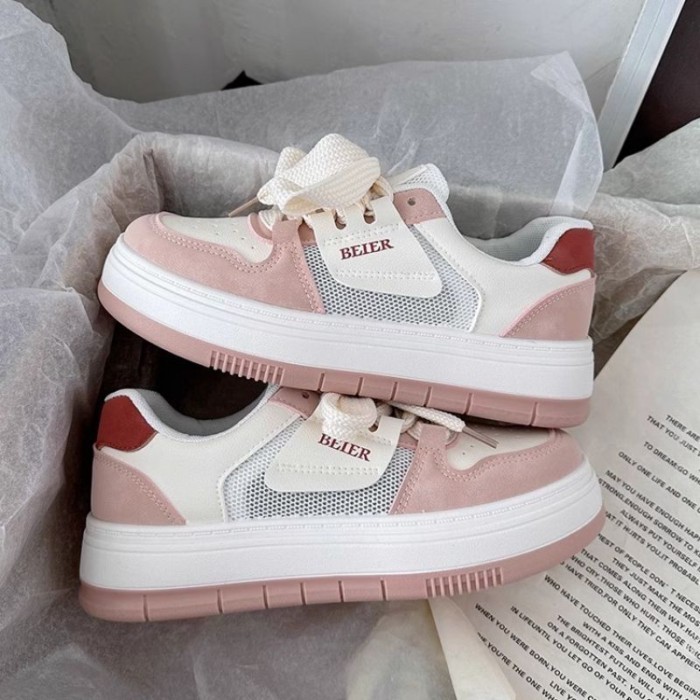 White Shoes For Women Summer Casual Thin Deodorant Flat Sneakers For Women College Style Vers