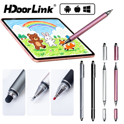 HdoorLink 4in1 Đa Năng Bút Stylus Màn Hình Điện Dung Bút Cảm Ứng Cho IOS Android Điện Thoại Máy Tính Bảng Laptop