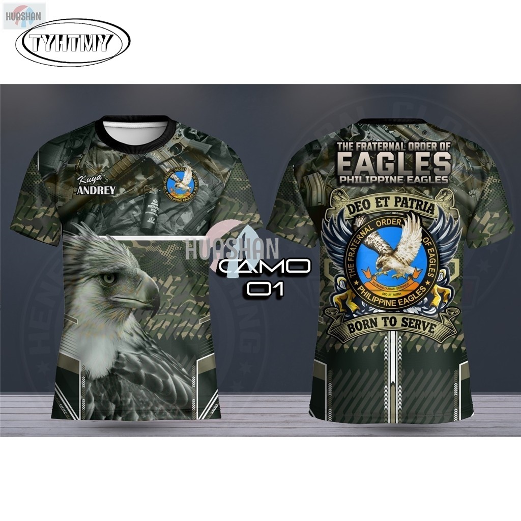 [TÙY CHỈNH MIỄN PHÍ] PHILPPINE EAGLE ĐẶT HÀNG FRATERNAL CỦA EAGLES EAGLES DEO ET PATRIA ÁO THUN ĐẦY 