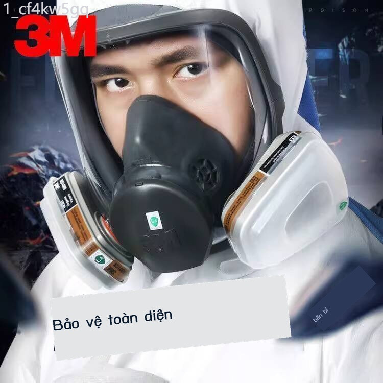 [Siêu Sale] Mặt nạ độc toàn mặt 3M6800 dùng để chống lại formaldehyde, sơn phun, thuốc trừ sâu, hàn