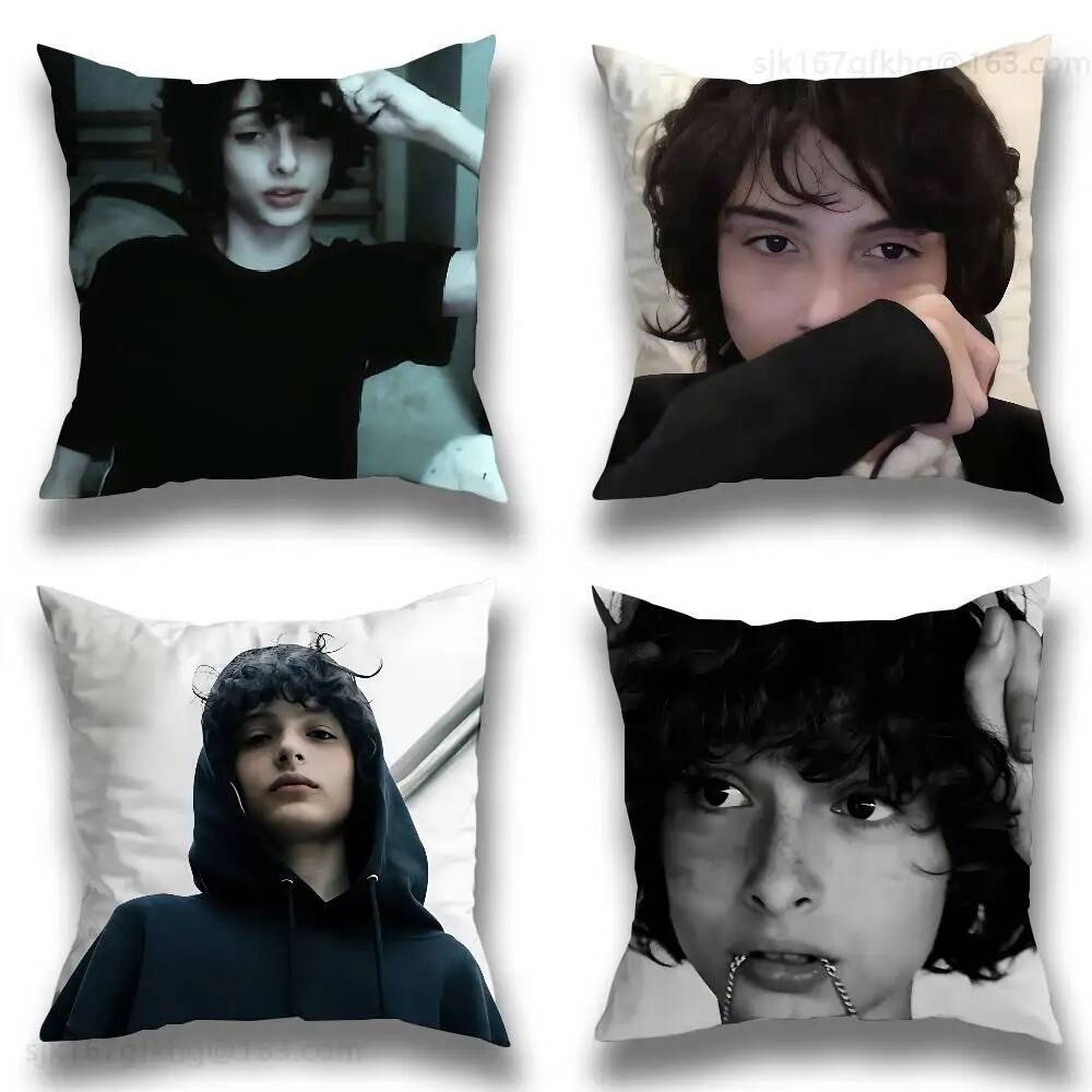 Finn Wolfhard Stranger Gối Vuông Hai Mặt In Ngắn Sang Trọng Sofa Đệm Phòng Ngủ Gối Đầu Giường
