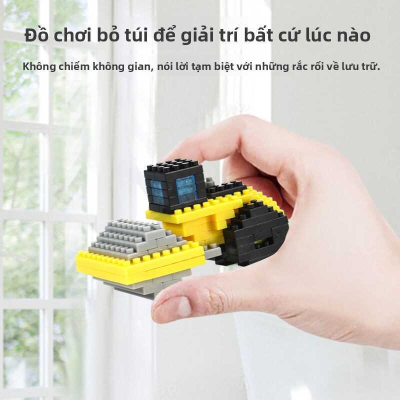 【1768Mọi Người Khen Ngợi】Đồ chơi lắp ráp giáo dục cho trẻ em, xe đào, xe đua, khối xây dựng Jike, bộ