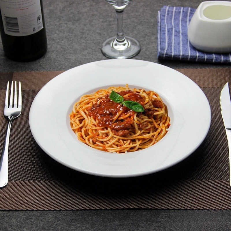 Gốm Tây Thực Phẩm Súp Đĩa Pasta Bát Bắp Cải Rơm Mũ Bát Phương Tây Đĩa UFO Pasta Đĩa Pasta Tấm Hộ Gia