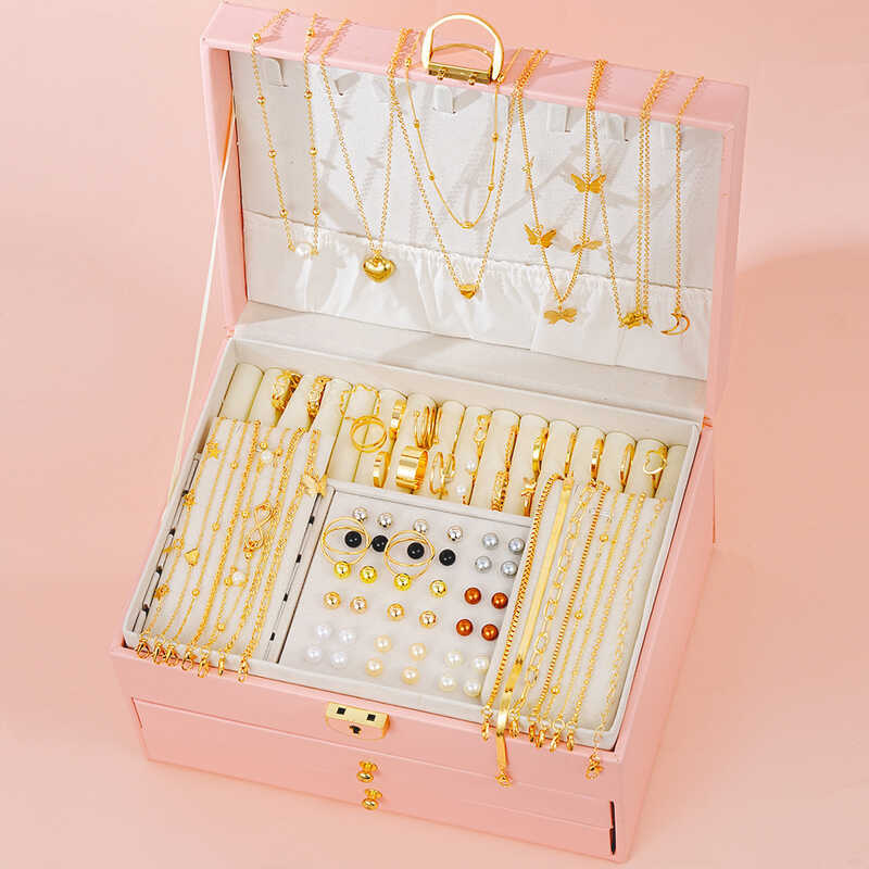 Bộ trang sức nữ sáng tạo với bông tai và vòng tay thiết kế đơn giản, kiểu dáng ngọc trai, phù hợp xu hướng châu âu mỹ