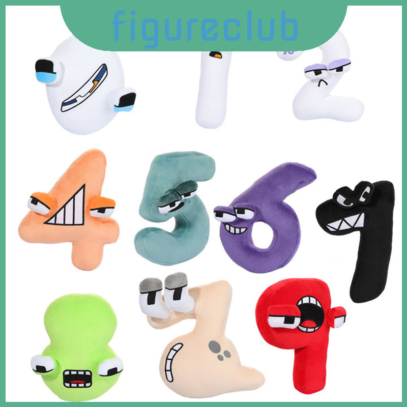 Bảng chữ cái đầy màu sắc Lore Number Zero One Plush Baby Trang trí giáo dục Đồ chơi gia đình