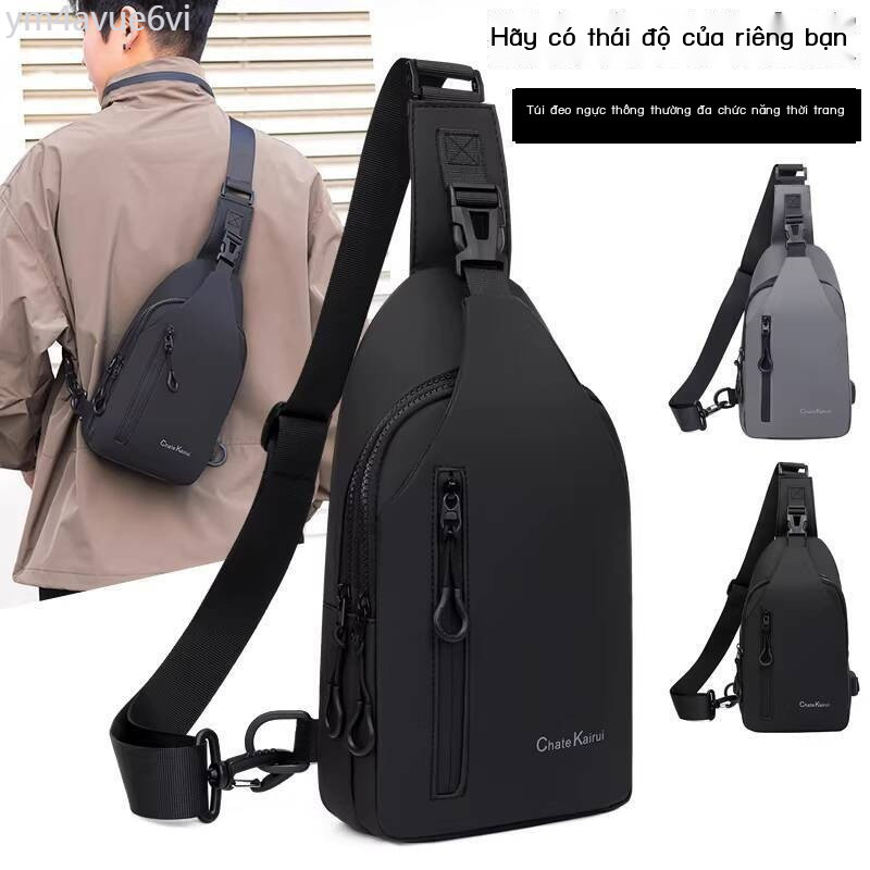 ( Sẵn) Túi chéo Chate Kairui dung tích lớn, nhiều ngăn, đa năng, du lịch, đeo vai đơn, unisex