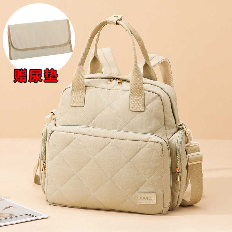 Chất Lượng Cao Thêu Ca Rô Ông Mẹ Túi Bé Bình Sữa Mẹ Túi Đổi Miếng Lót Khô Ướt Tách Du Lịch Túi Bé Tú