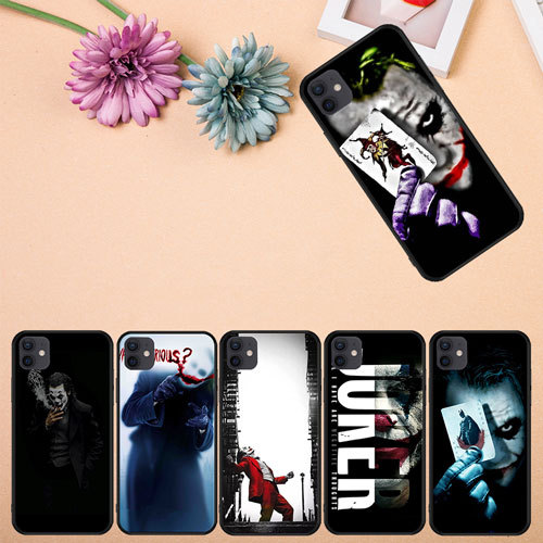 Ốp điện thoại màu đen mềm cho iPhone 12 Pro Max 15 Plus 15 Pro Max 16 16 Pro Max 16e joker1