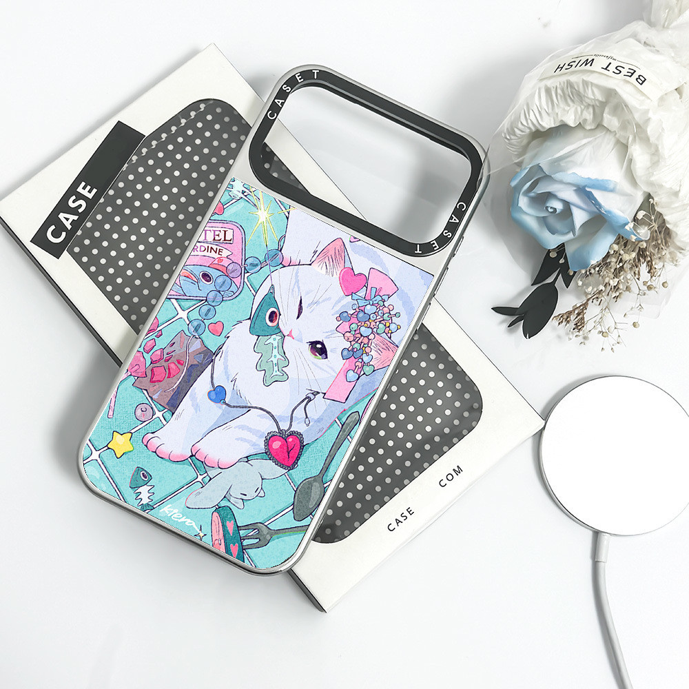 Ốp Gương Sạc Từ Tính Không Dây Tương Thích Cho IPhone 13 14 15 16 17 Pro Max Ốp điện thoại Kiera Won