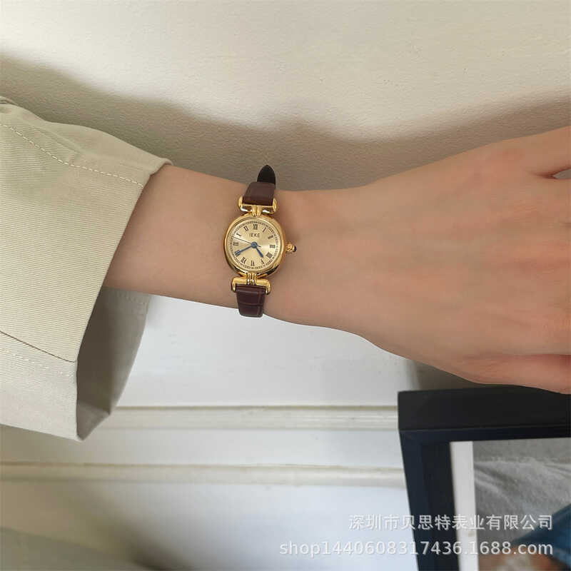 Đồng hồ nữ IEKE Osmanthus Mini màu nâu nhỏ Đồng hồ nữ Niche Art Watch Retro Ladies 2024