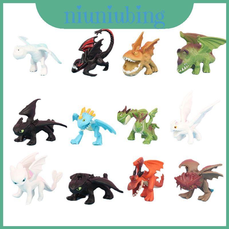 Bộ sưu tập hình Dragons Dreamworks Bộ không răng Mini dành cho trẻ em và huấn luyện viên rồng từ 4 t