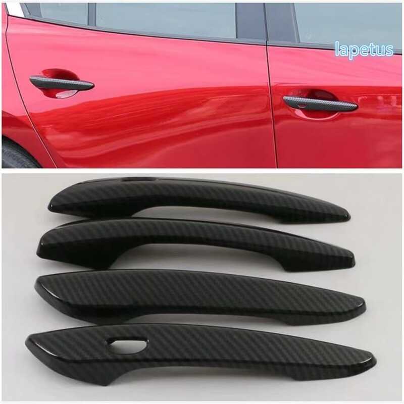 Thích hợp cho 22-23 Mazda CX-60 CX60 Tay Cầm Họa Tiết Sợi Carbon Tay Nắm Cửa Màu Đen Sáng Tay Vịn Tr