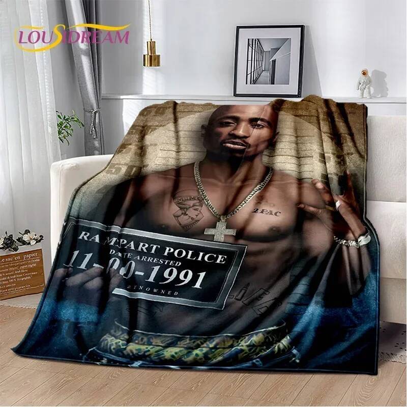 3D Rapper Eminem Tupac 2pac Hip-Hop Music Rap God Chăn, Chăn Ném Mềm Cho Phòng Ngủ Gia Đình Giường S