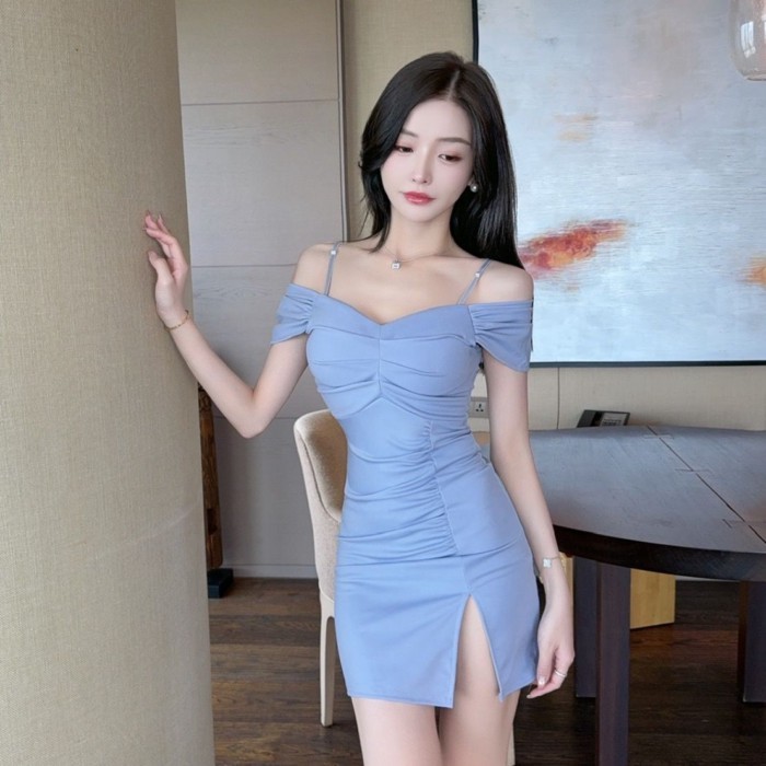 Light Luxury And Sexy Temperament Socialite Low-cut Suspender Dress Women's High-end Birthday