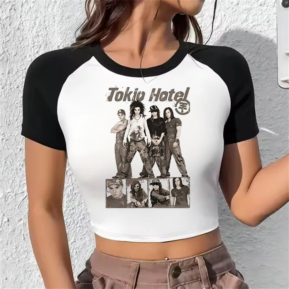 Crop-top nữ kawaii phong cách Gyaru cho mùa hè, phù hợp với style Cutecore và Gothic