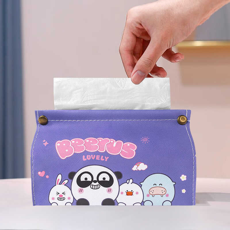 Beerus Beerus Đồng Thương Hiệu Túi Khăn Giấy Da Hoạt Hình Hộp Đựng Khăn Giấy Hộ Gia Đình Phòng Khách