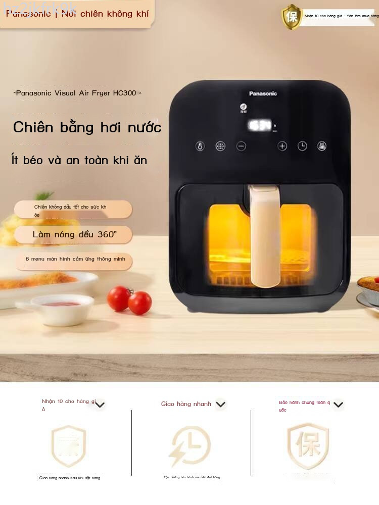 [ Giá SIÊU RẺ ] Nồi chiên Panasonic Visual Air Fryer HC300, bếp điện đa chức năng tự động không dầu