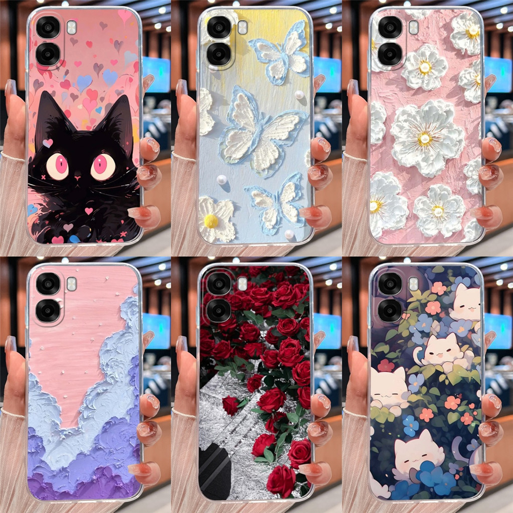 Ốp Lưng Cho OPPO A6 A6 Pro A6X 4G 5G Ốp Lưng Silicon Mềm Trong Suốt Chống Trượt Bảo Vệ Ống Kính Hoạt