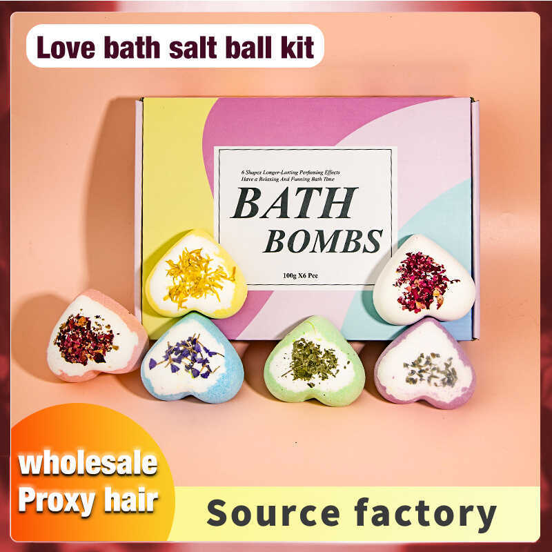 Full English Explosion Bath Ball 6g Set Box Love Bath Bubble Bath Salt Ball