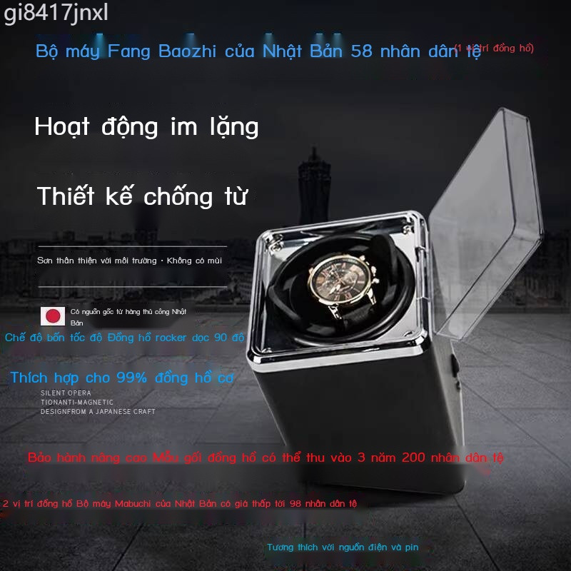 [SIÊU HOT 2025] Hộp Mabuchi Nhật Bản chống từ tính, máy hồ tự động, hộp lên dây đồng hồ, sạc