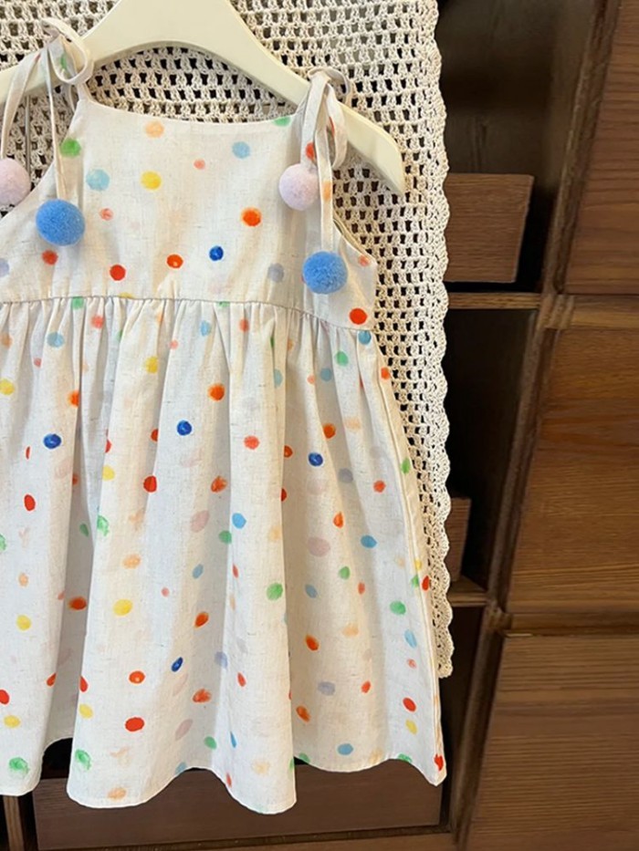 Korean Girls' Clothing, Fashionable And Casual Casual Suspender Skirt, Summer Sweet Colorful