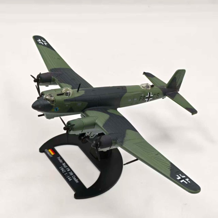 1: 144 Đức Focke-Wulf FW200 Condor Giao thông vận tải Máy bay trinh sát Máy bay ném bom Mô hình đồ t
