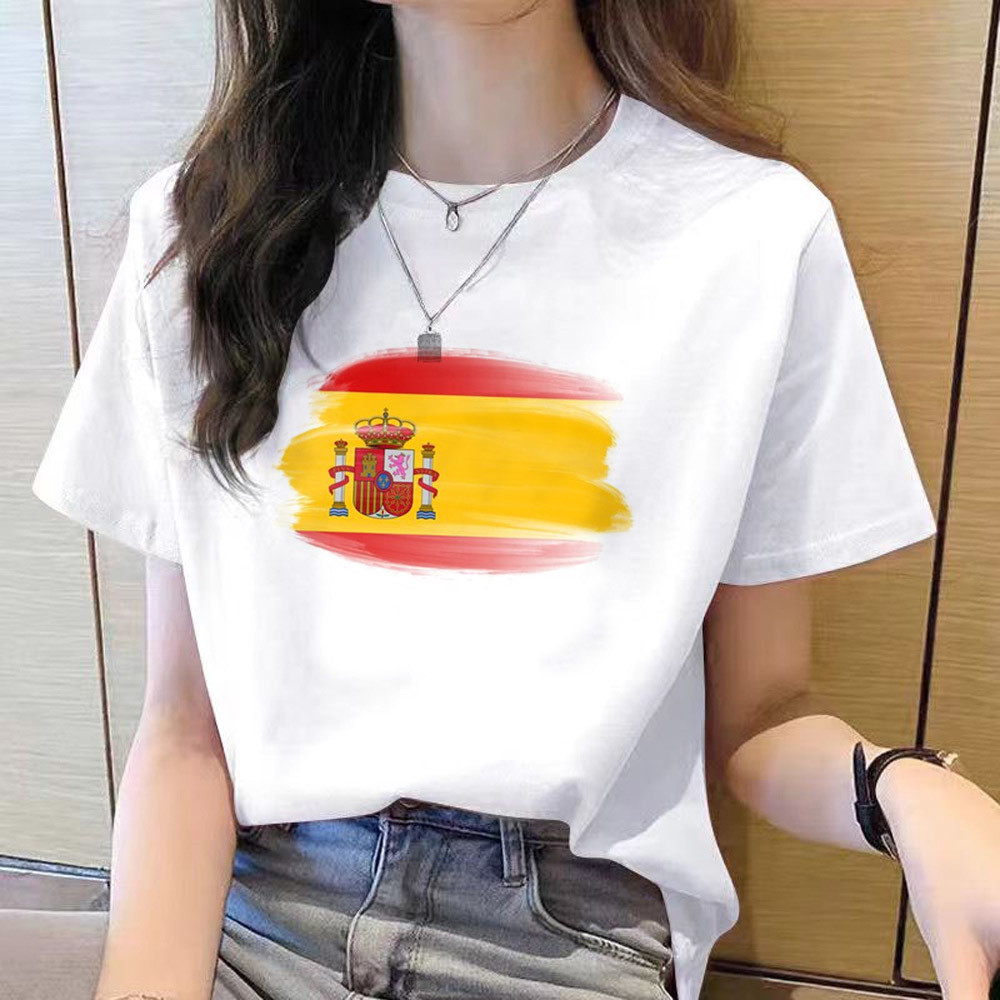 Áo thun Tây Ban Nha tuổi teen style Gyaru Y2K anime, phù hợp thời trang streetwear