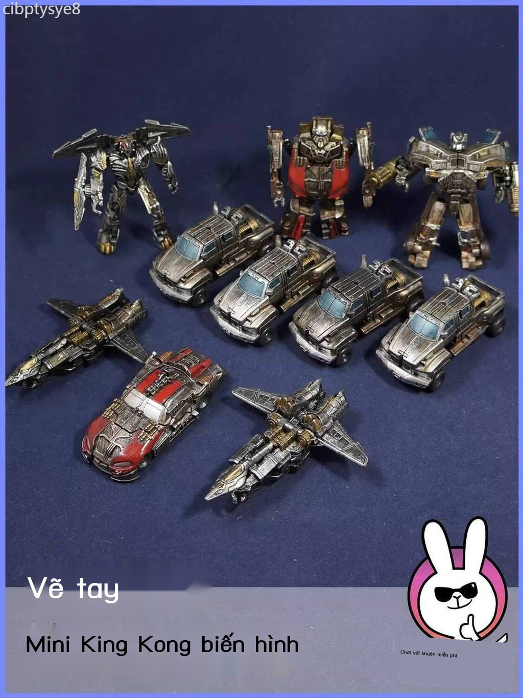 [ HOT Sale ] Mô hình biến dạng phủ nhựa King Kong Optimus Megatron Ironhide Nhện Đỏ phim mini cấp đ