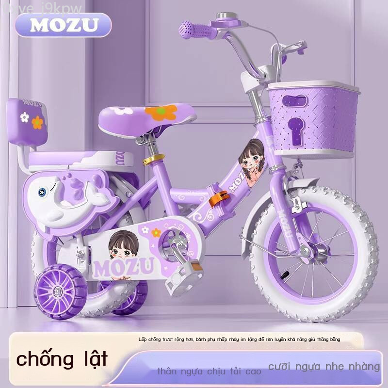 [VIP] Xe em gái, từ 3-6-10 trẻ 8 tuổi, xe đạp cho bé gái có bánh phụ