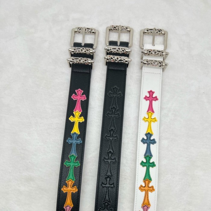 Chrome * Hearts Pin Buckle Belt Men 's Roller Hollow Vine Belt Nữ