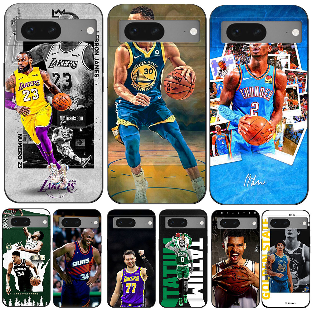 Dành Cho Google Pixel 7 Ốp Lưng Google Pixel 7 Pro Mềm Ốp Lưng tpu Màu Đen Bóng Rổ NBA
