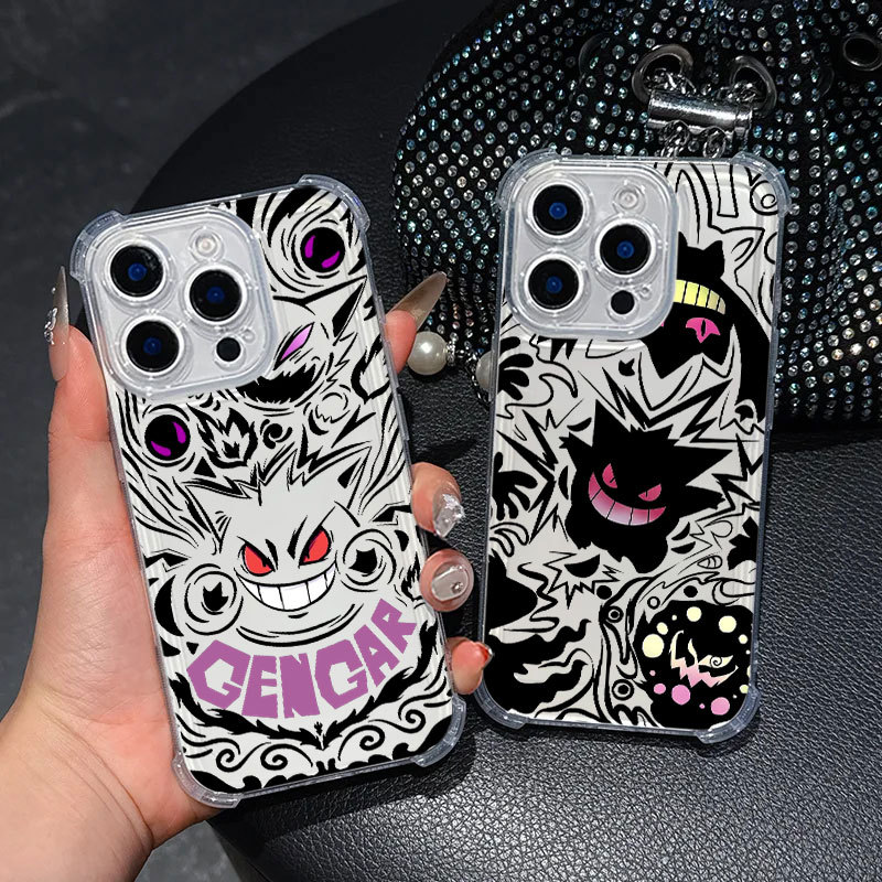 Gengar Ghost Pokemon Anime Nghệ Thuật Trong Suốt Ốp Lưng Điện Thoại Samsung A57 A37 A56 5G A55 A54 A