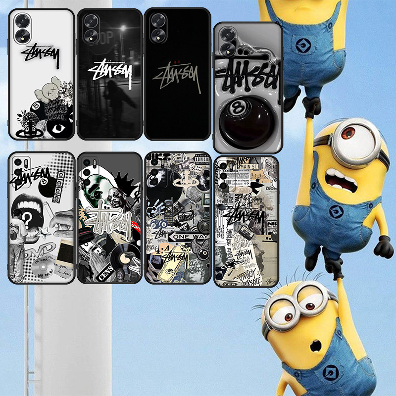 Ốp điện thoại Samsung F06 16 56 M06 15 16 20 30 35 55 31 51 Stussy màu đen mềm