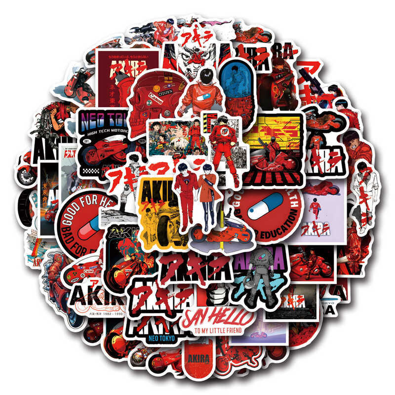 55 Tờ Hoạt Hình Nhân Vật Phim Akira Akira Graffiti Dán Xe Hành Lý Cốc Nước Dán