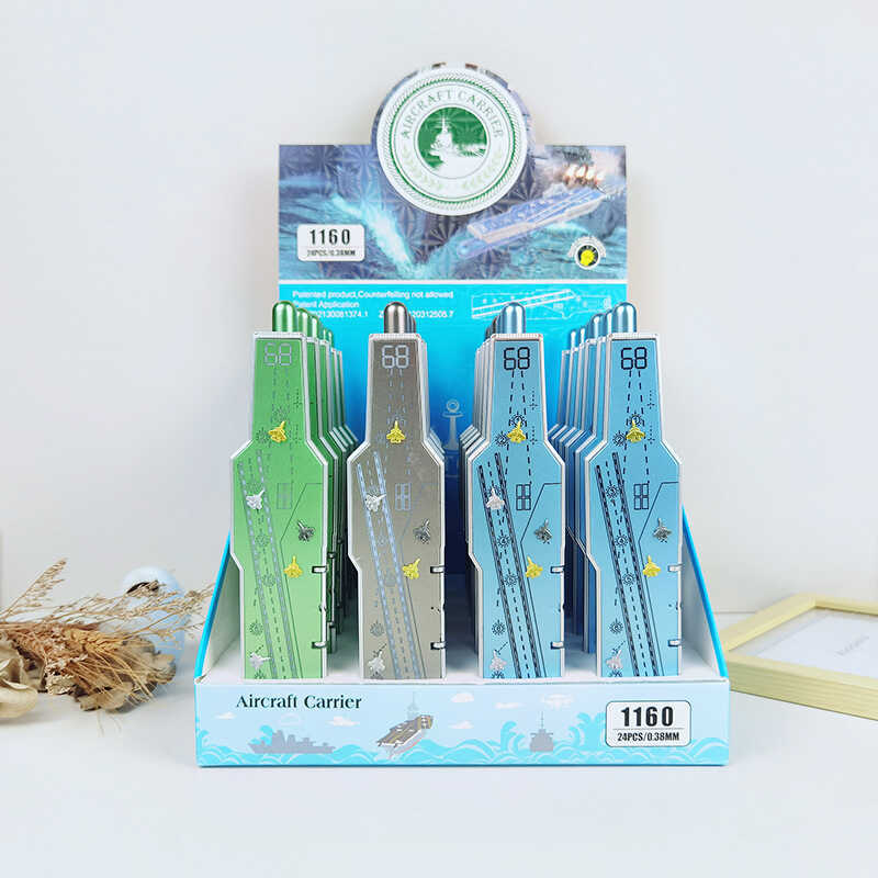 Sáng Tạo Máy Bay Tàu Sân Bay Bút Gel Máy Bay Tàu Sân Bay Tạo Kiểu Bút Đồ Chơi Trẻ Em Vũ Khí Ánh Sáng