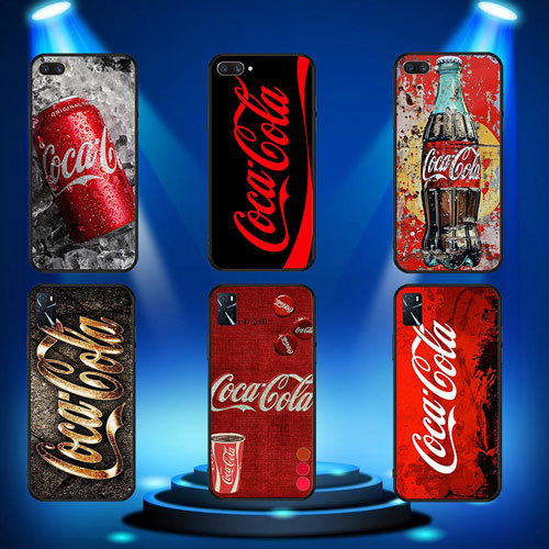 Ốp điện thoại Coca-Cola màu đen mềm cho Samsung Galaxy A02 M02 A03S A10 A10S A20 A30 A20S A40S A70 A