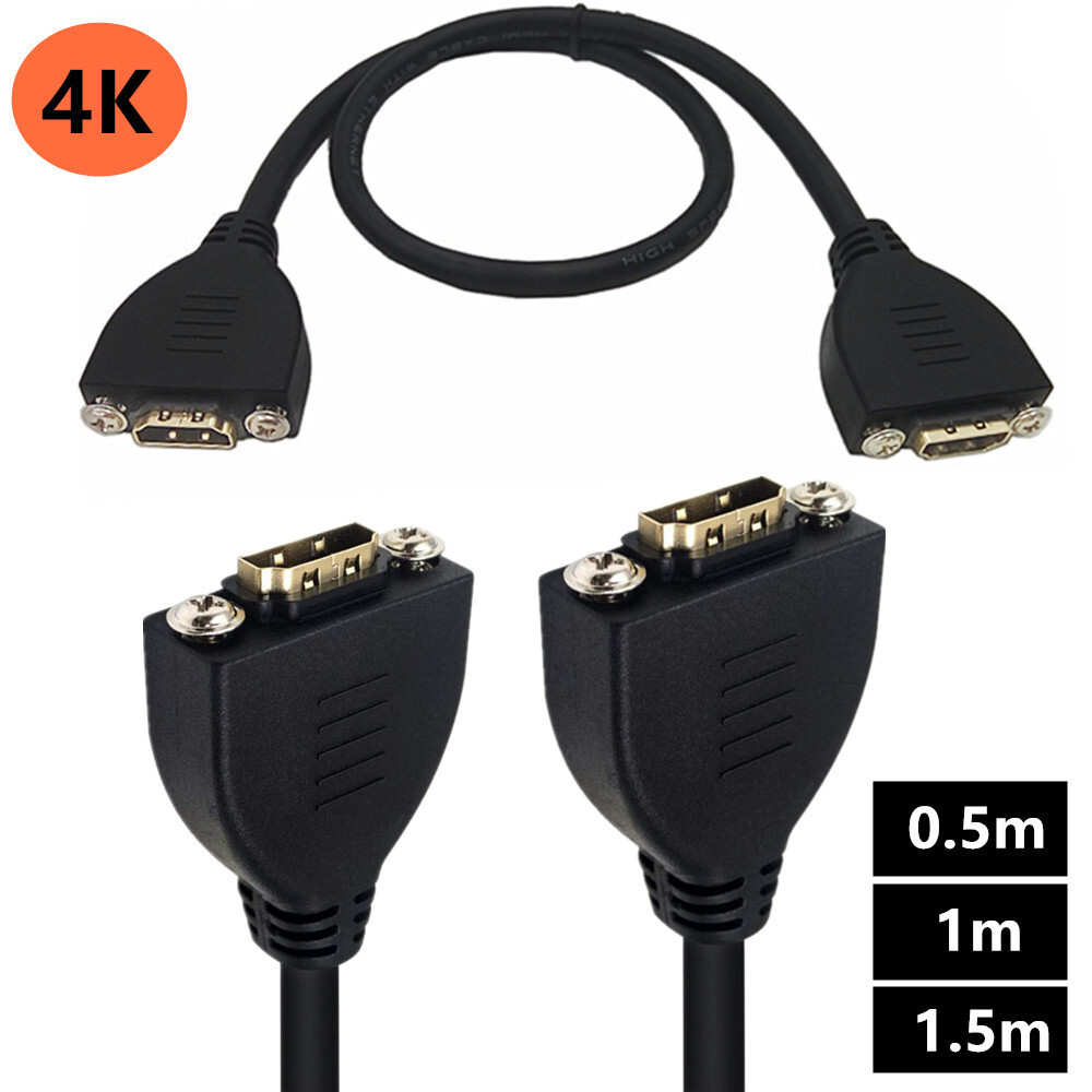 4K2K 60HZ Có Máy Có Lỗ Vít Dây Nối Dài HDMI Có Thể Sửa HDMI Nữ Sang Nữ Nối Dài Có Tai
