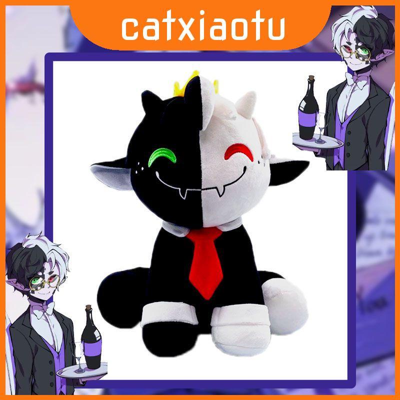 Ấm cúng Mới Ranboo Ngồi Dễ Thương Sang Trọng Đồ Chơi Búp Bê Cừu Đen Trắng Cho Cuddles Naps Và