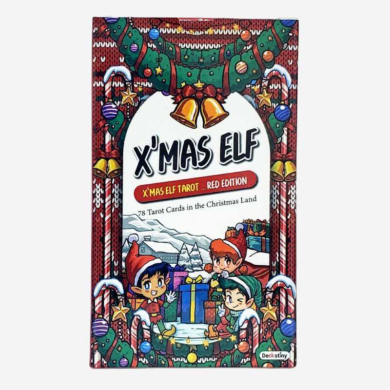 2023 12 x 7 X 'mas elf tarot đỏ Giáng sinh elf tarot Card Phong cách nóng bỏng