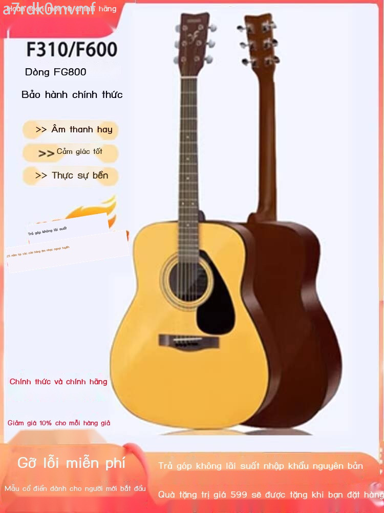 (Date mới) Yamaha F600 Single Board F400 FG800 sinh viên FG830 Guitar acoustic dân gian F310 cho ng