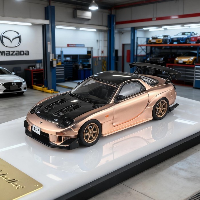MC 1: 64 Mazda Mazda RX-7 FD3S Mạ màu RX7 Mẫu xe hợp kim