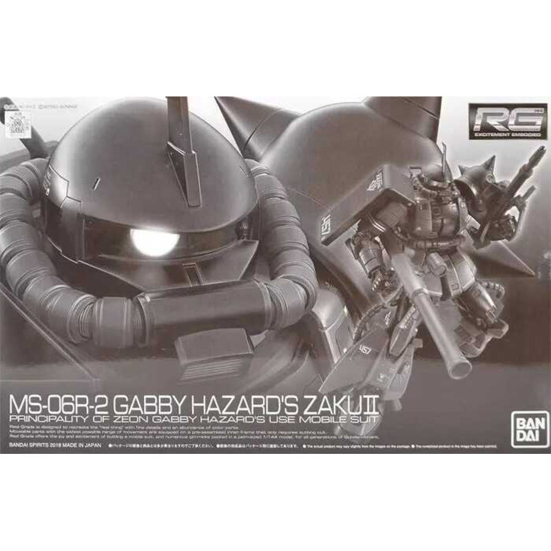 Bandai RG PB 1/144 MS-06R-2 GABBY HAZARD'S ZAKU II MOBILE SUIT Mô hình lắp ráp
